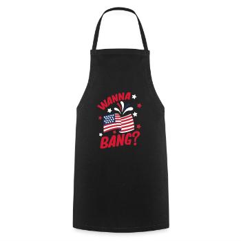 4. Juli Männer Feuerwerk USA - Kochschürze - Schwarz - Vorne - AI Model Male 185 dark (185cm)