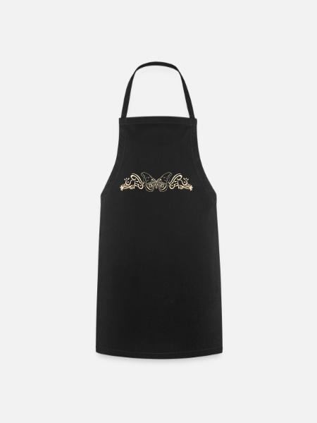 Moth Motten Occult Motte Mystical Goth - Kochschürze - Schwarz