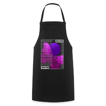 Moth Vaporwave Motten Occult Motte Goth - Kochschürze - Schwarz - Vorne - AI Model Male 185 dark (185cm)
