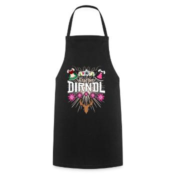 Dirndl Ersatz Reserve Trachtenkleid - Kochschürze - Schwarz - Vorne - AI Model Male 185 dark (185cm)