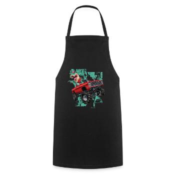 Monster Truck Trex Young Monster Trucks Dinosaurs - Cooking Apron - black - Front - AI Model Male 185 dark (185cm)