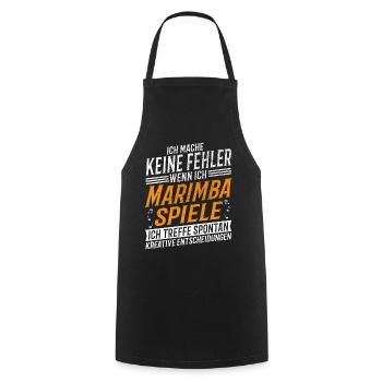 Marimba Musiker Kreativer Marimbaspieler - Kochschürze - Schwarz - Vorne - AI Model Male 185 dark (185cm)