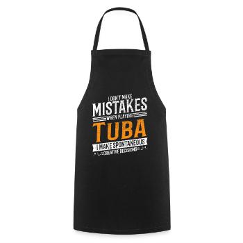 Tuba Music Lover Creative Tuba Player - Cooking Apron - black - Front - AI Model Male 185 dark (185cm)