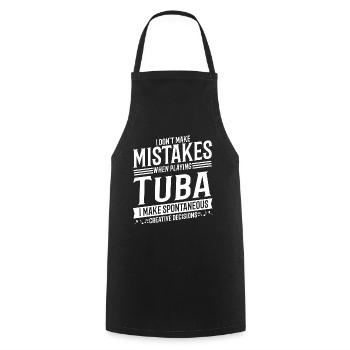 Tuba Player Musical Instrument Music Tuba - Cooking Apron - black - Front - AI Model Male 185 dark (185cm)
