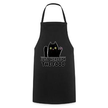 Foodie Kitty Women Funny Cat - Cooking Apron - black - Front - AI Model Male 185 dark (185cm)