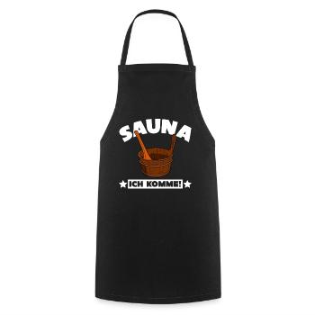 Sauna Saunisten Saunist Spruch Saunieren - Kochschürze - Schwarz - Vorne - AI Model Male 185 dark (185cm)