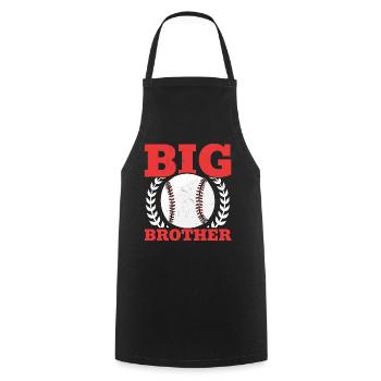 Baseball Big Brother Kids Baseball Player - Cooking Apron - black - Front - AI Model Male 185 dark (185cm)