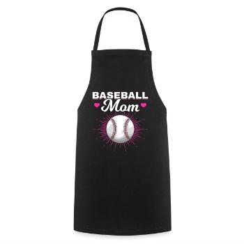 Baseball Mutter Frauen Baseball Mama - Kochschürze - Schwarz - Vorne - AI Model Male 185 dark (185cm)