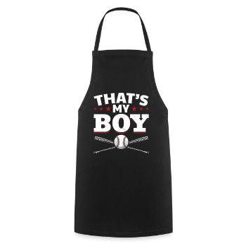 Mama Baseball Jeune Fils Femmes Baseball - Tablier de cuisine - noir - Devant - AI Model Male 185 dark (185cm)