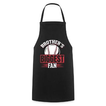 Little Sister Baseball Brother Fan - Cooking Apron - black - Front - AI Model Male 185 dark (185cm)