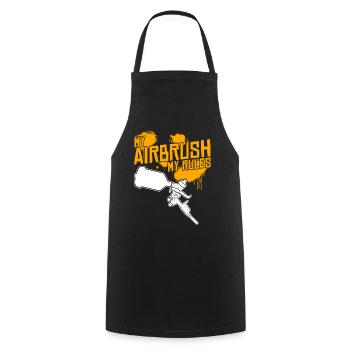 Peintre de voiture Airbrush Joke Painter - Tablier de cuisine - noir - Devant - AI Model Male 185 dark (185cm)