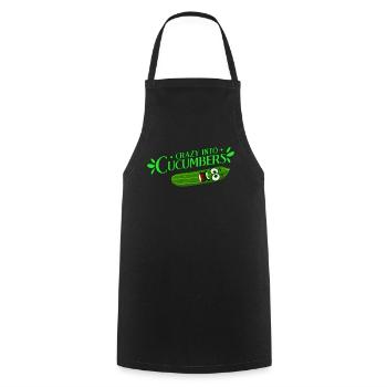 Cucumber Vegetable Gardener Gardener Cucumbers - Cooking Apron - black - Front - AI Model Male 185 dark (185cm)