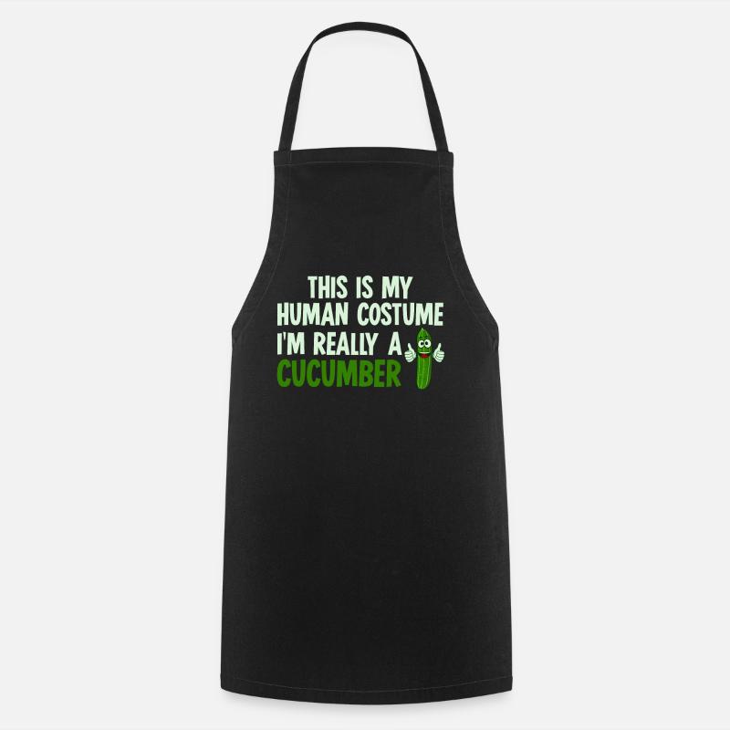 Cucumber Cucumber Costume Cucumber - Cooking Apron - black