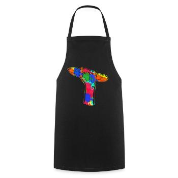 Concombre Végétarien Légumes Végétaliens Concombres - Tablier de cuisine - noir - Devant - AI Model Male 185 dark (185cm)