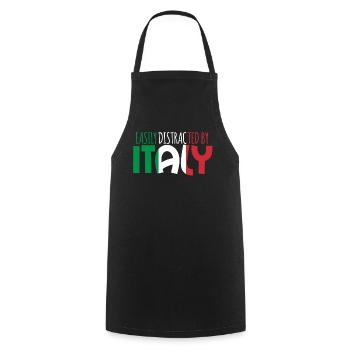 Italie Sardaigne Corse Sicile - Tablier de cuisine - noir - Devant - AI Model Male 185 dark (185cm)
