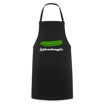 Gurke Gurkenschmuggler Gurken - Kochschürze - Schwarz - Vorne - AI Model Male 185 dark (185cm)