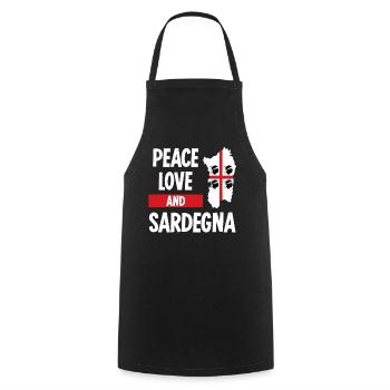 Sardegna Sardinia Flag Sardinia - Cooking Apron - black - Front - AI Model Male 185 dark (185cm)