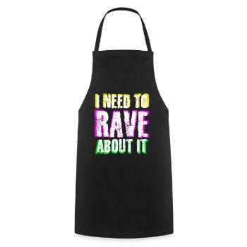 Raver Festival Techno Rave - Tablier de cuisine - noir - Devant - AI Model Male 185 dark (185cm)