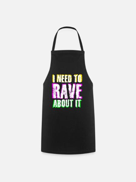Raver Festival Techno Rave - Cooking Apron - black