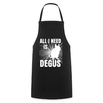 Degu I need Degus - Cooking Apron - black - Front - AI Model Male 185 dark (185cm)
