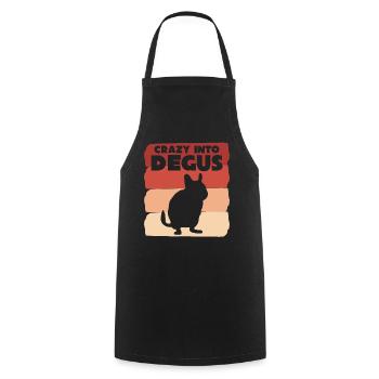 Degu Saying Degus - Cooking Apron - black - Front - AI Model Male 185 dark (185cm)