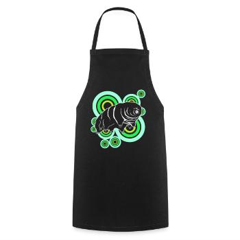 Tardigrade Retro Tardigrade Water Bear - Cooking Apron - black - Front - AI Model Male 185 dark (185cm)