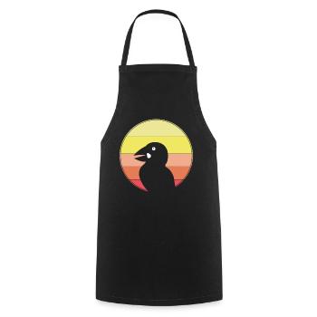 Puffin Papageientaucher Retro Puffins - Kochschürze - Schwarz - Vorne - AI Model Male 185 dark (185cm)