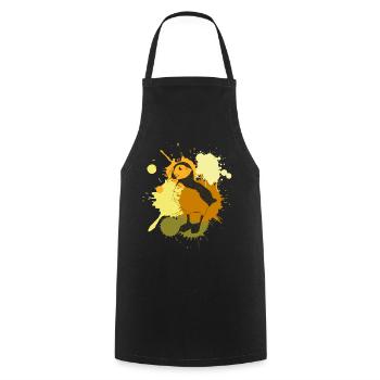 Puffin Retro Papageientaucher Puffins - Kochschürze - Schwarz - Vorne - AI Model Male 185 dark (185cm)