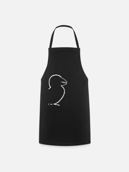 Puffin Outline Puffin puffins - Cooking Apron - black