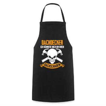 Dachdecker Zimmermann Witz Dachschaden - Kochschürze - Schwarz - Vorne - AI Model Male 185 dark (185cm)
