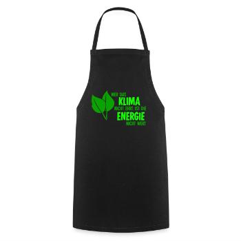 Klimaschutz Klima Energie Klimawandel - Kochschürze - Schwarz - Vorne - AI Model Male 185 dark (185cm)