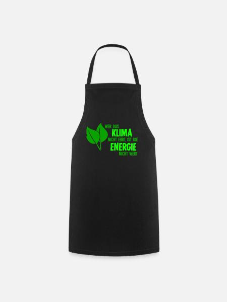 Klimaschutz Klima Energie Klimawandel - Kochschürze - Schwarz