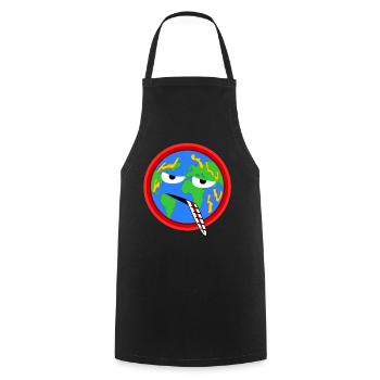 Climate Change Earth Climate Protection Nature Conservation - Cooking Apron - black - Front - AI Model Male 185 dark (185cm)