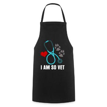 Veterinarian Witz Veterinary Veterinary Practice - Cooking Apron - black - Front - AI Model Male 185 dark (185cm)