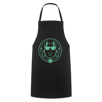White Shepherd Trees Shepherd Dogs - Cooking Apron - black - Front - AI Model Male 185 dark (185cm)
