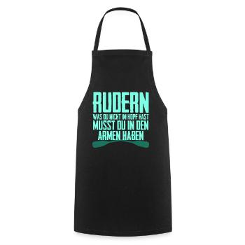 Rudern Ruderer Witz Rudersport - Kochschürze - Schwarz - Vorne - AI Model Male 185 dark (185cm)