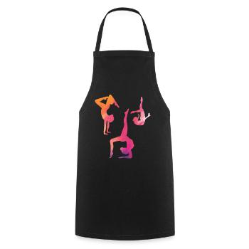 Gymnastin Frauen Rhythmische Gymnastik Buntes - Kochschürze - Schwarz - Vorne - AI Model Male 185 dark (185cm)
