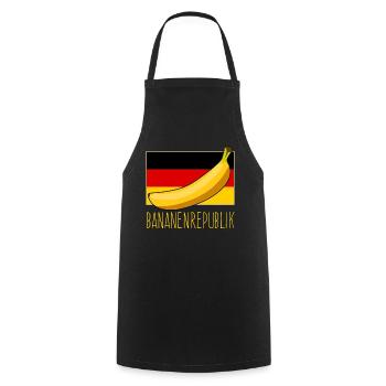 Bananenrepublik Flagge Deutschland - Kochschürze - Schwarz - Vorne - AI Model Male 185 dark (185cm)