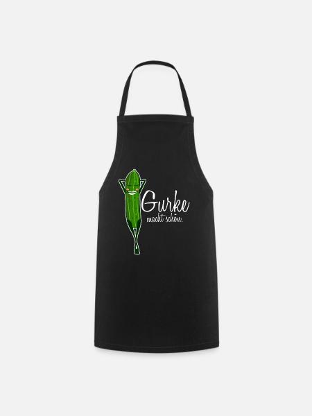Gurke Gurken - Kochschürze - Schwarz