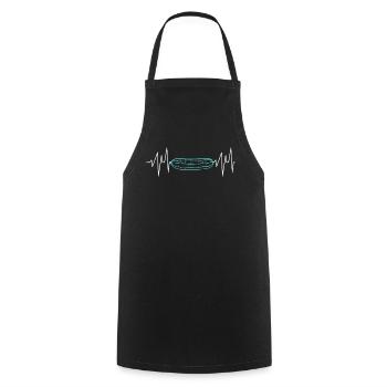 Gurken EKG Gurke - Kochschürze - Schwarz - Vorne - AI Model Male 185 dark (185cm)