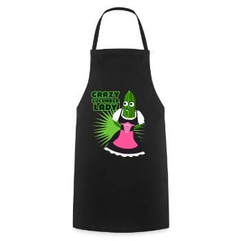 Gurken Dirndl Gurke - Kochschürze - Schwarz - Vorne - AI Model Male 185 dark (185cm)