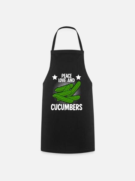 Concombres Concombres Concombre - Tablier de cuisine - noir