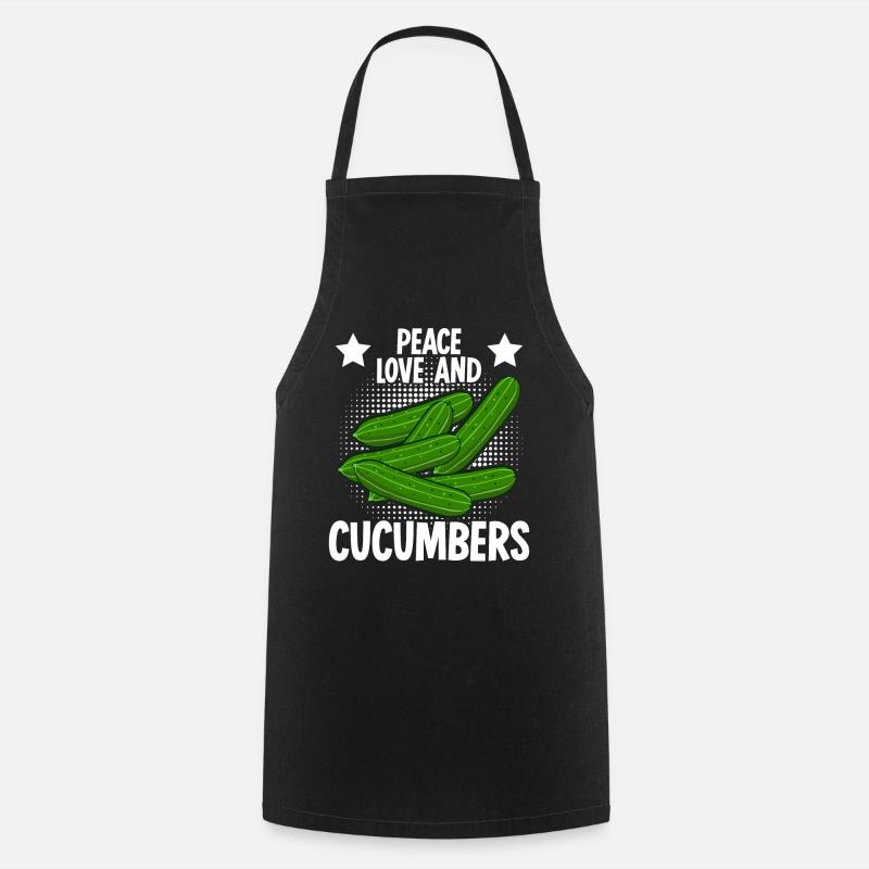 Concombres Concombres Concombre - Tablier de cuisine - noir