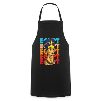 Tutankhamun Egyptian God Retro Egypt Pharaoh - Cooking Apron - black - Front - AI Model Male 185 dark (185cm)