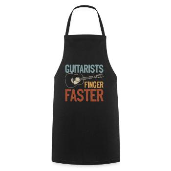 Guitariste Wordplay Humour pour Adultes - Tablier de cuisine - noir - Devant - AI Model Male 185 dark (185cm)