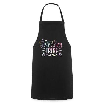 Back to School Rainbow Sports Teacher - Cooking Apron - black - Front - AI Model Male 185 dark (185cm)