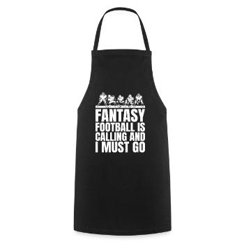 Lustiger Männer-Fantasy-Fußball - Kochschürze - Schwarz - Vorne - AI Model Male 185 dark (185cm)