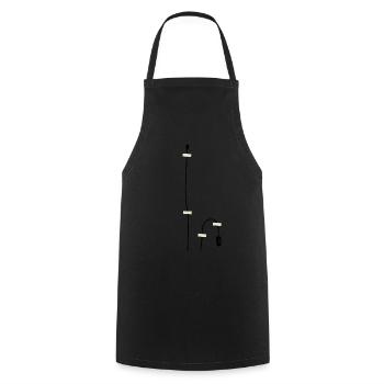 Espionnage de dispositif d’écoute avec l’agent secret Mikofon - Tablier de cuisine - noir - Devant - AI Model Male 185 dark (185cm)
