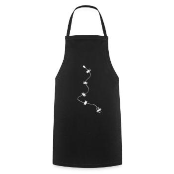 Intercepteur Mikofon Espion Agent Secret - Tablier de cuisine - noir - Devant - AI Model Male 185 dark (185cm)