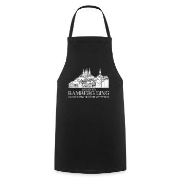 Bâtiment de la ville de Bamberg Bamberger - Tablier de cuisine - noir - Devant - AI Model Male 185 dark (185cm)